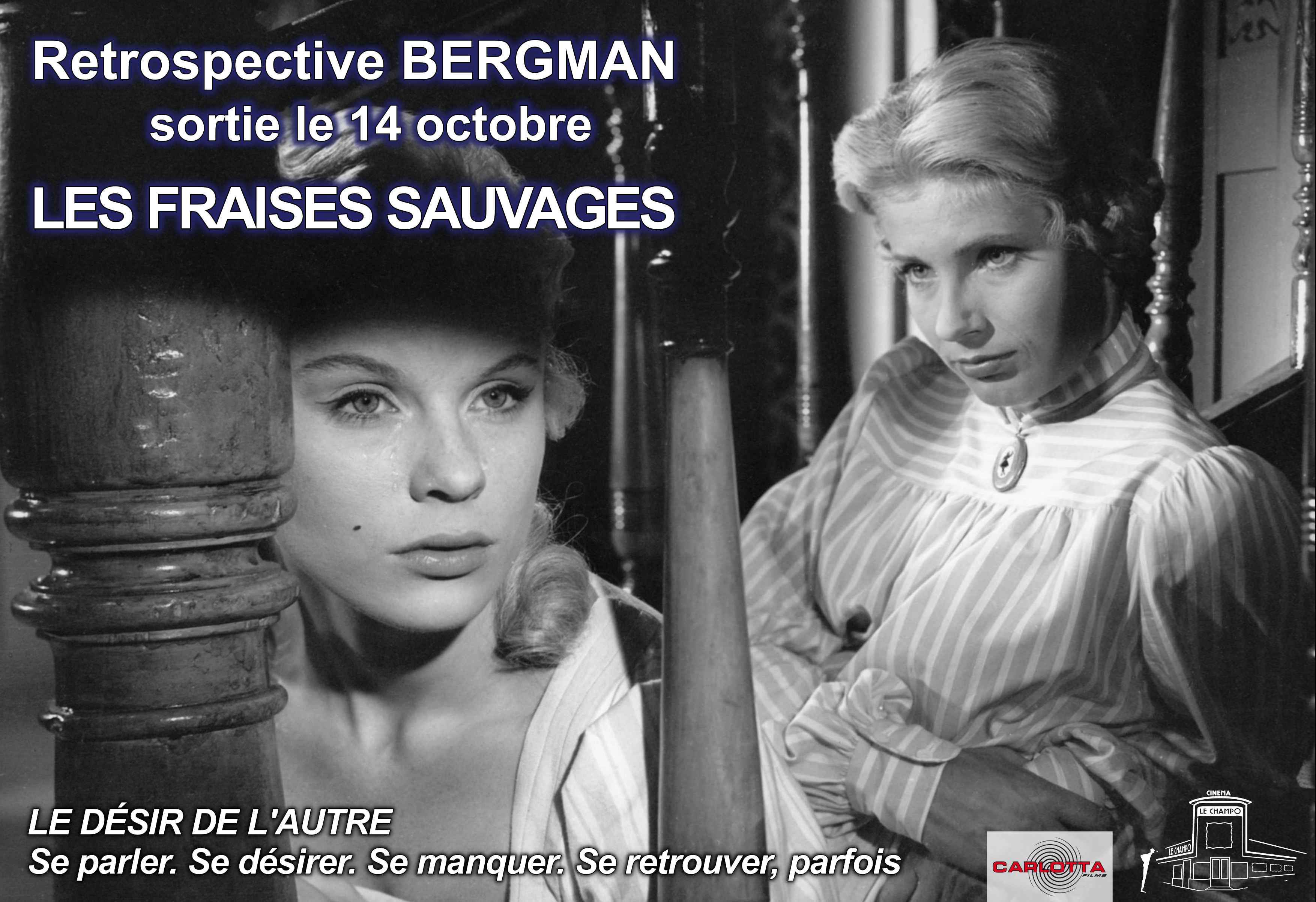 LES FRAISES SAUVAGES - Affiche de la Retrospective BERGMAN au Champo