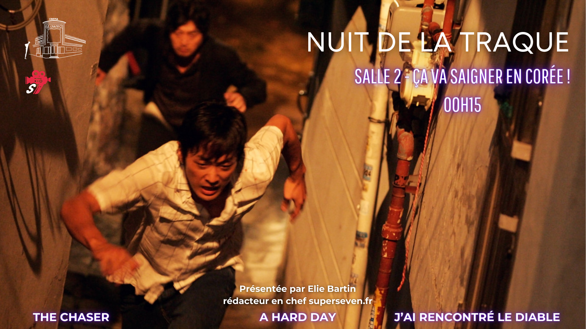 Affiche programme Nuit au Champo - NUIT DE LA TRAQUE salle 2