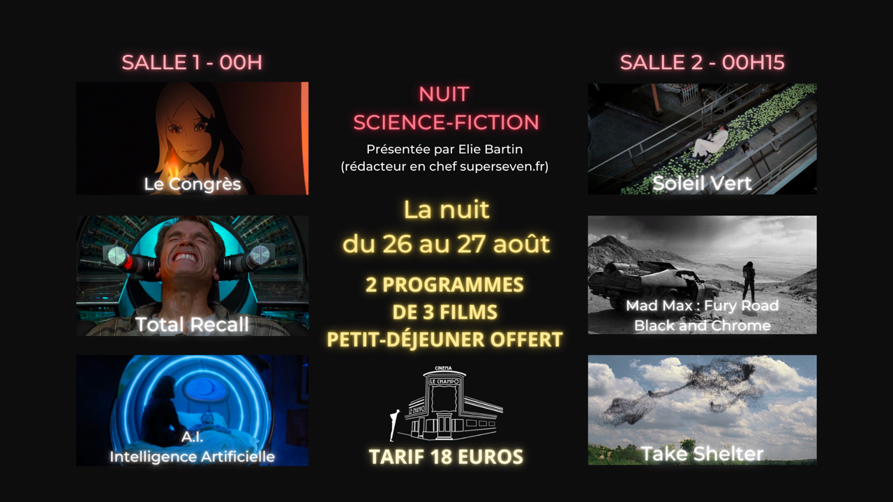 Affiche programme Nuit au Champo - NUIT SCIENCE FICTION