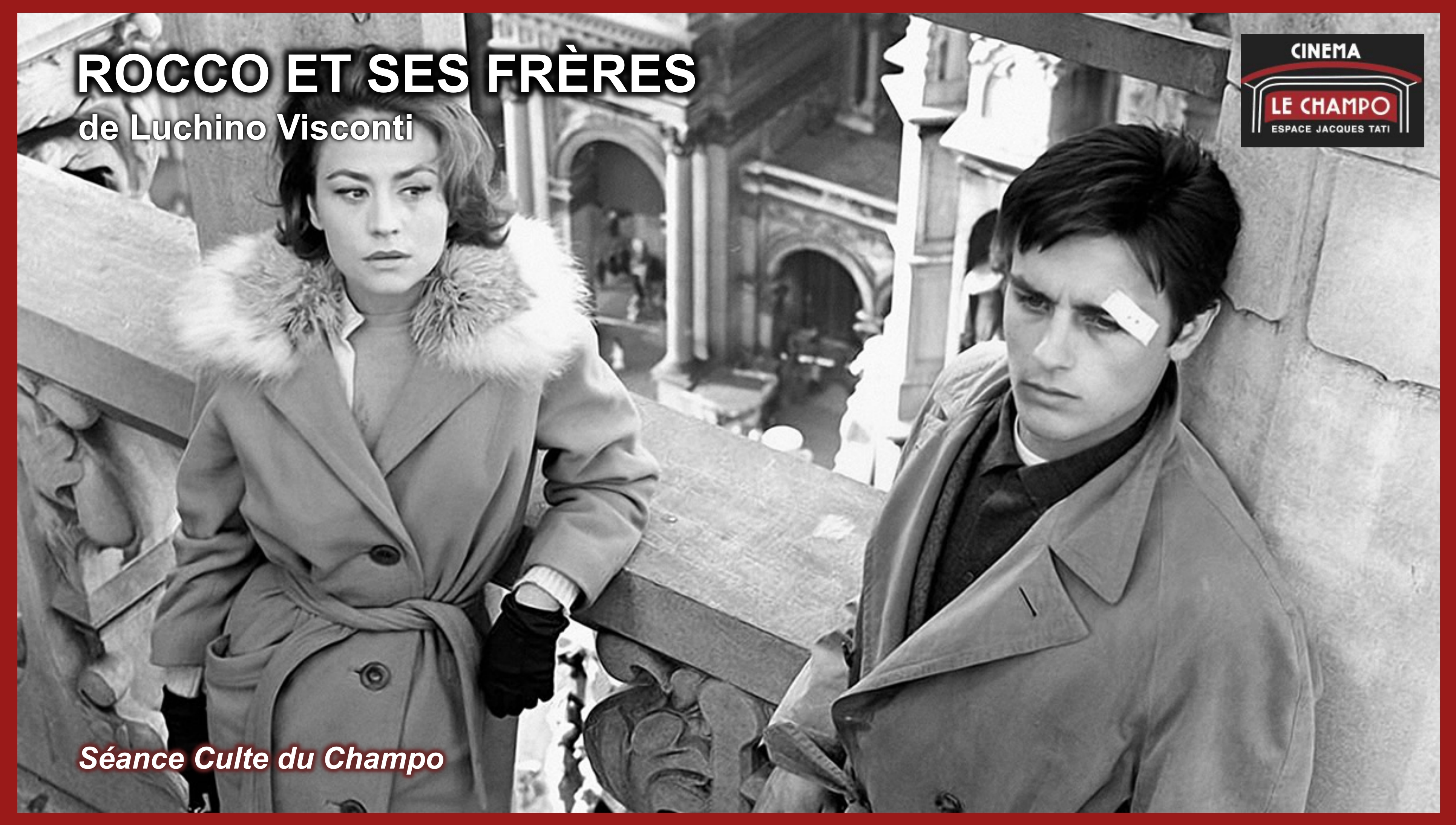 Annie Girardot et Alain Delon sur les toits de Milan dans Rocco et ses frères de Visconti