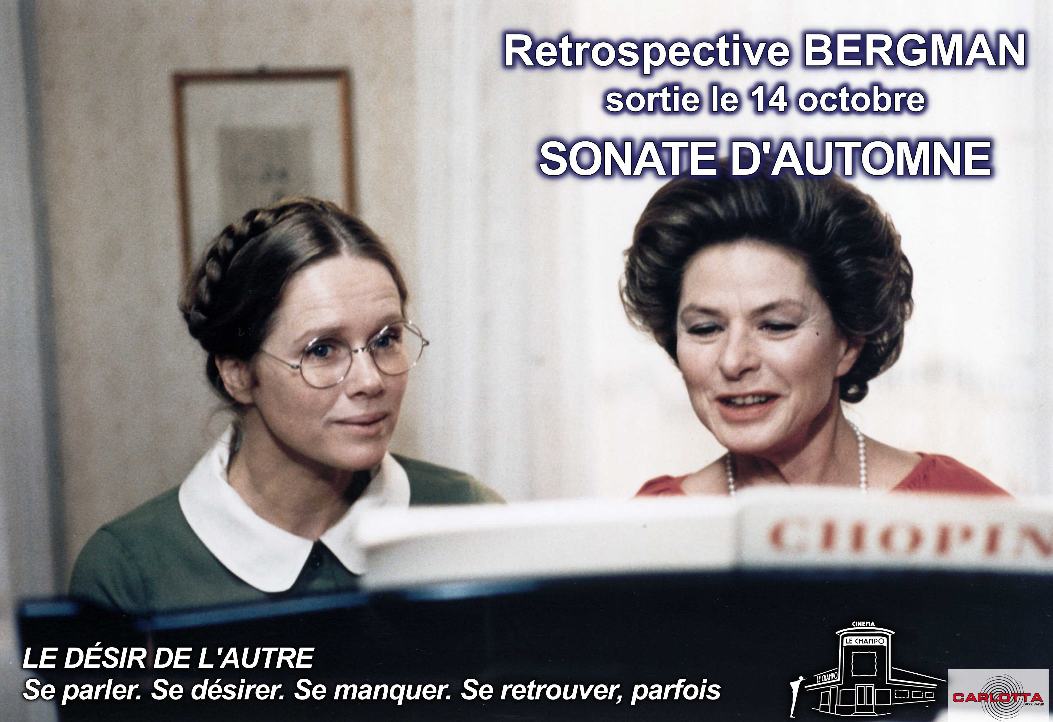 SONATE D'AUTOMNE - Affiche de la Retrospective BERGMAN au Champo